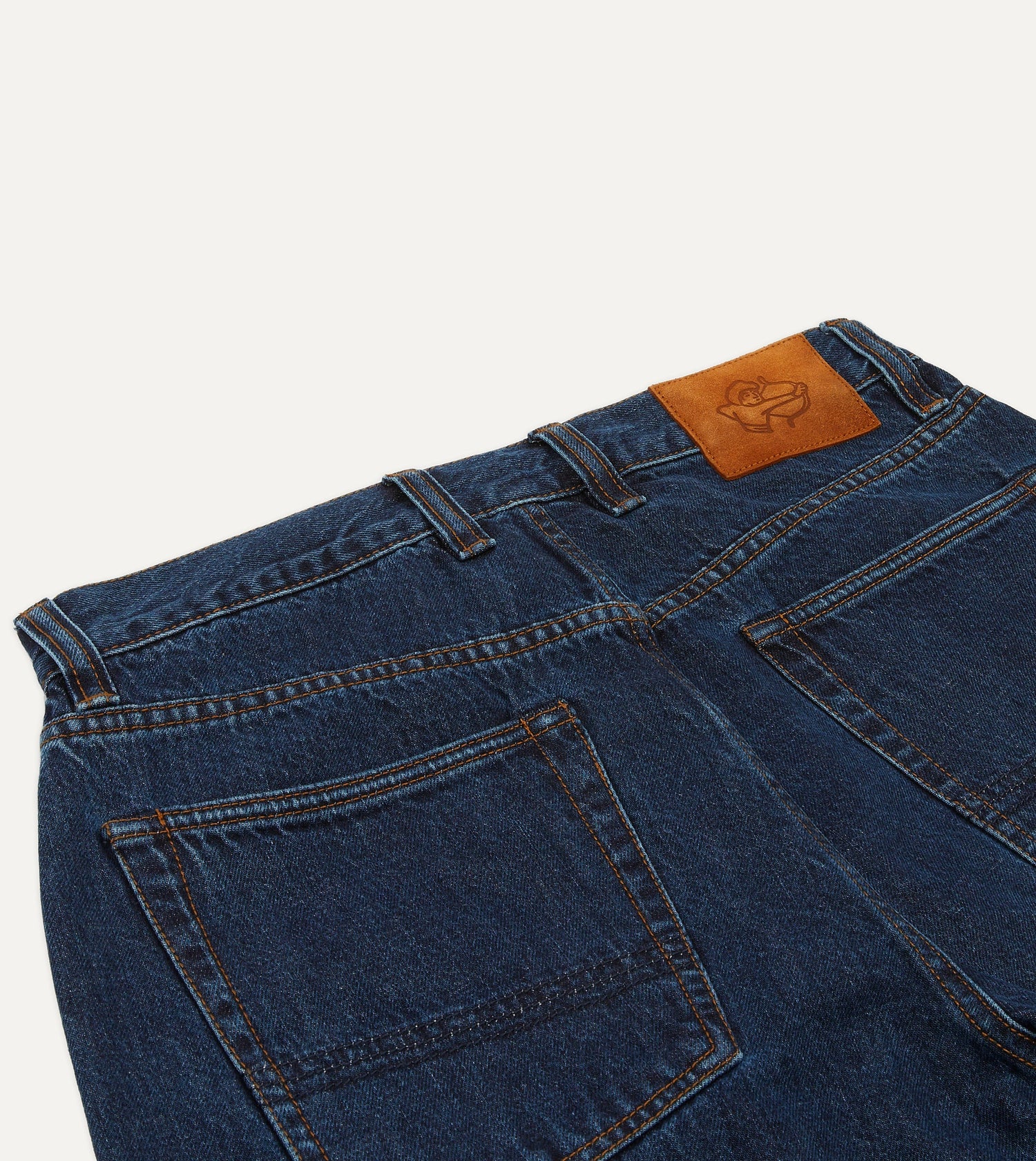Stone Wash 13oz Denim Five-Pocket Jeans