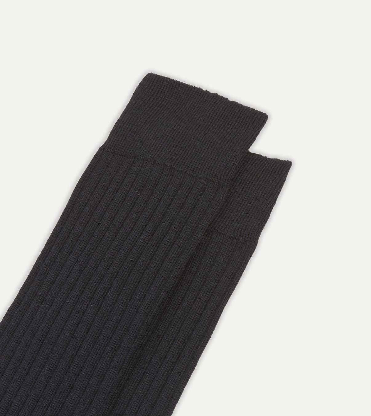 Dark Navy Wool Over-the-Calf Socks